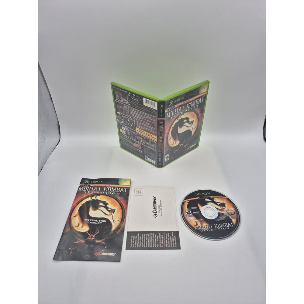 Mortal Kombat: Deception (Microsoft Xbox, 2004) CIB Complete w/ Reg Card Tested
